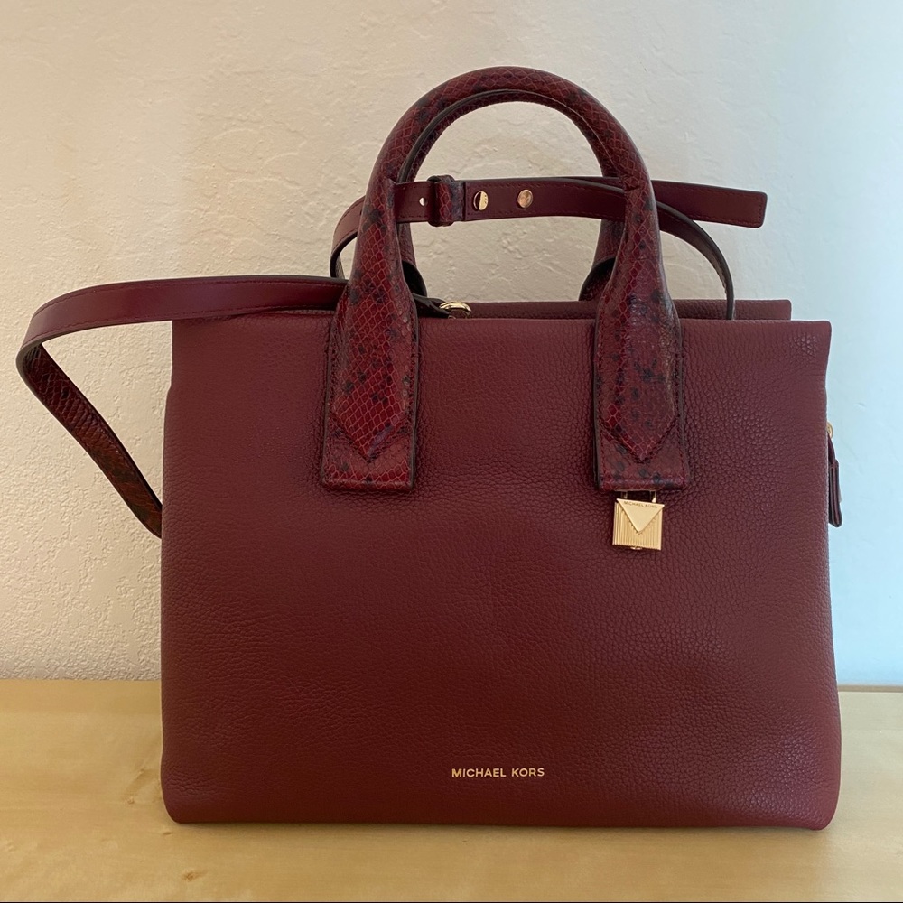 NWT Michael Kors Rollins Large Satchel Purse Bag